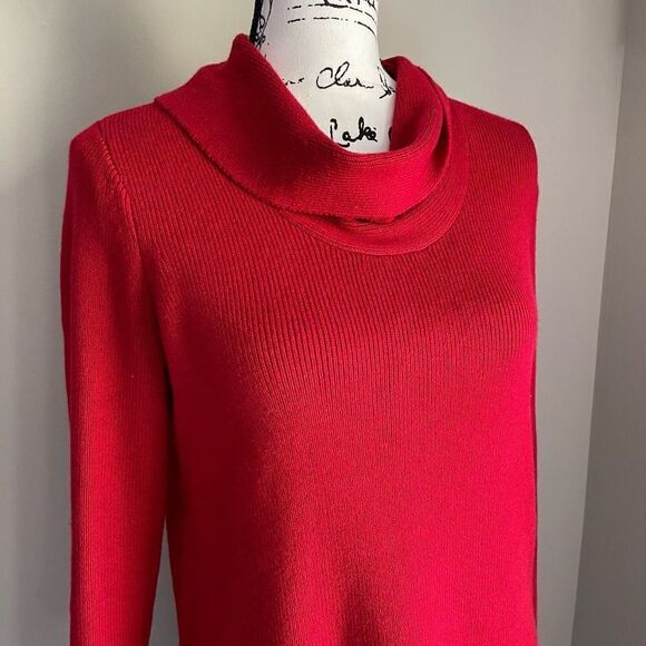 J. JILL Cowl Neck Sweater Red XS - Picture 2 of 9